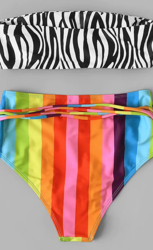 π5/$20 ποΈ Multi-Color Zebra Bikini - Picture 5 of 7